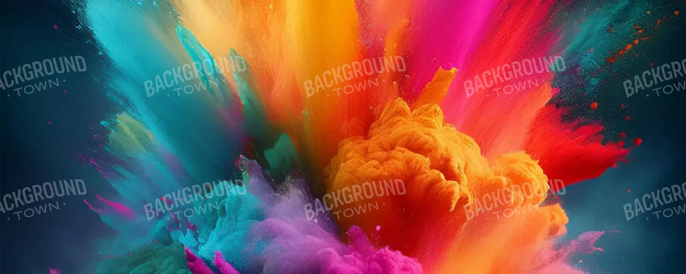 Color Powder Burst 20’X8’ Ultracloth (240 X 96 Inch) Backdrop