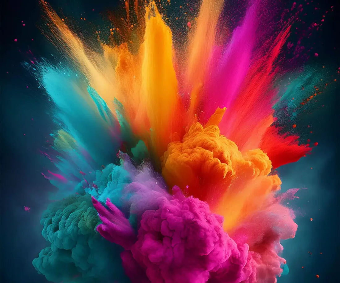 Color Powder Burst 5’X4’2 Fleece (60 X 50 Inch) Backdrop