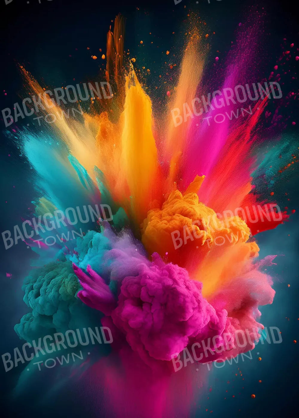 Color Powder Burst 5’X7’ Ultracloth (60 X 84 Inch) Backdrop