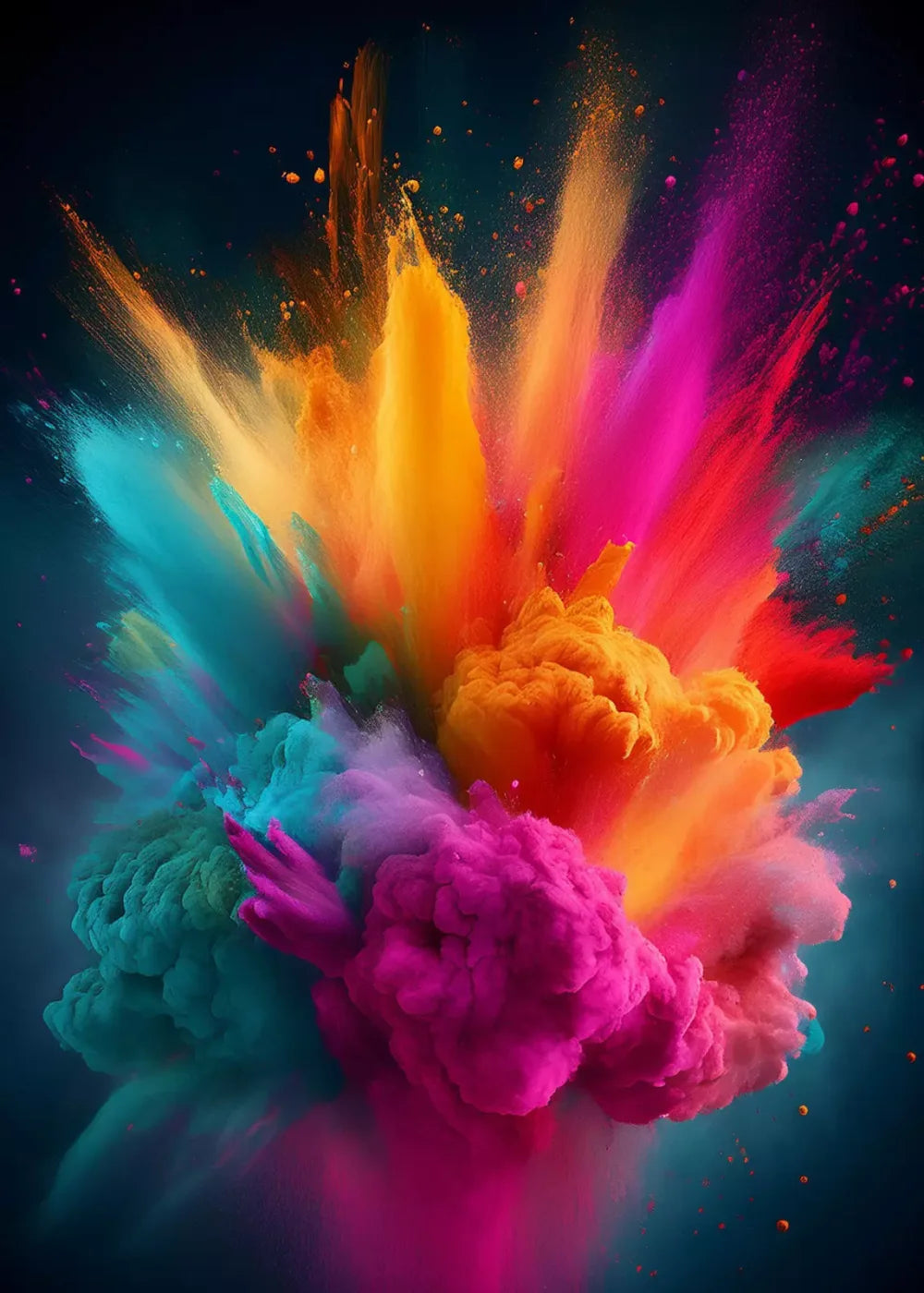 Color Powder Burst 5’X7’ Ultracloth (60 X 84 Inch) Backdrop