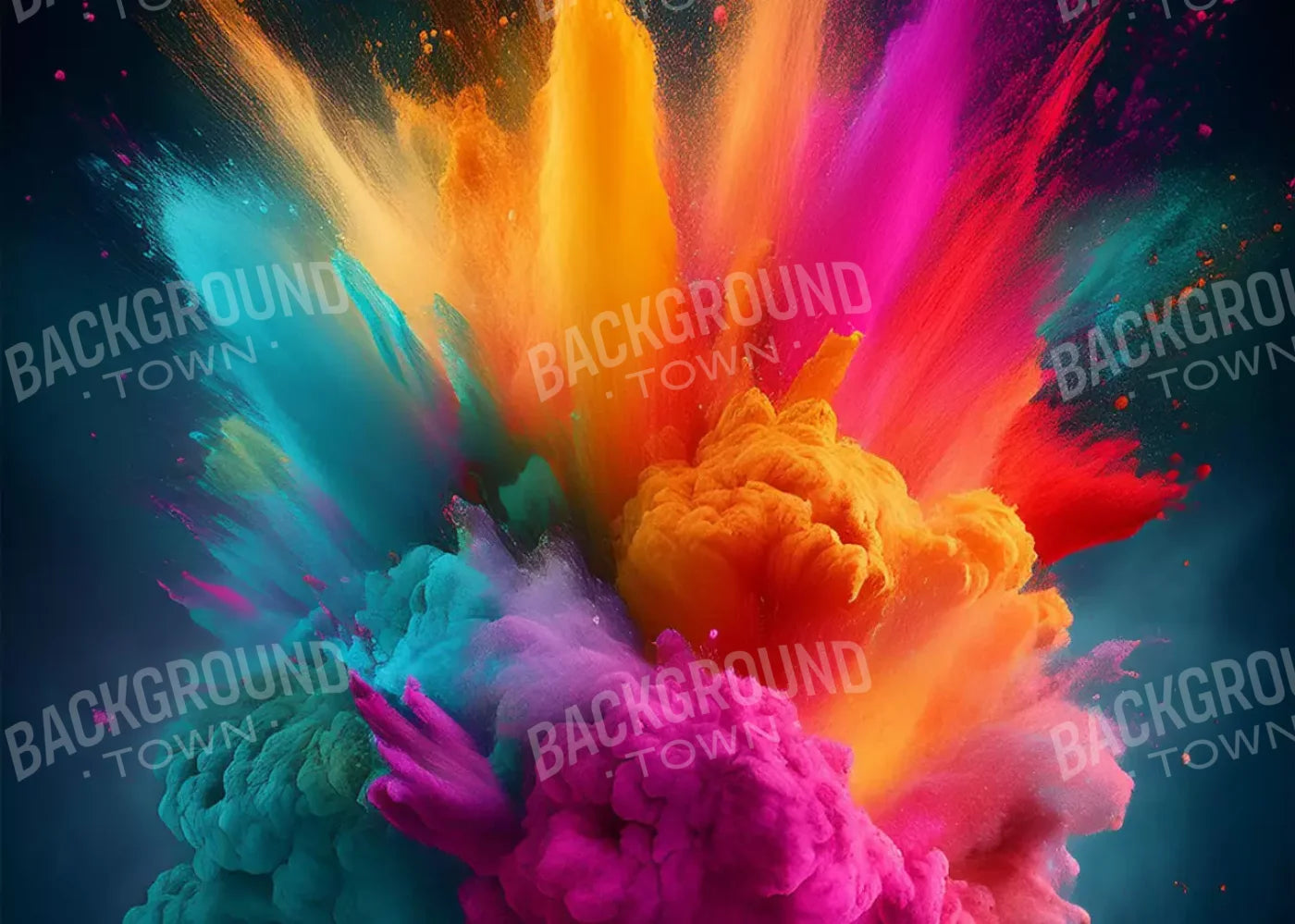 Color Powder Burst 7’X5’ Ultracloth (84 X 60 Inch) Backdrop