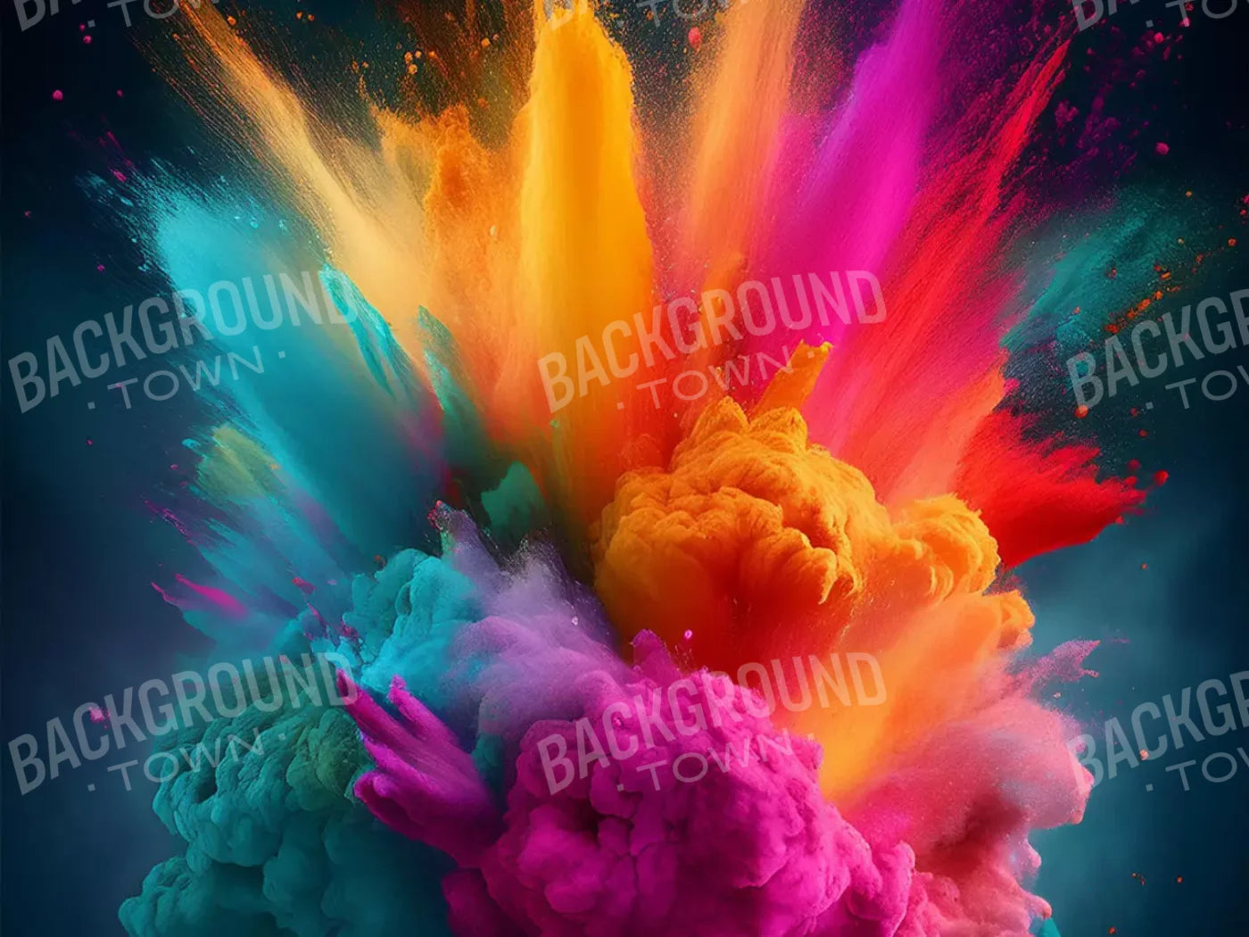 Color Powder Burst 8’X6’ Fleece (96 X 72 Inch) Backdrop