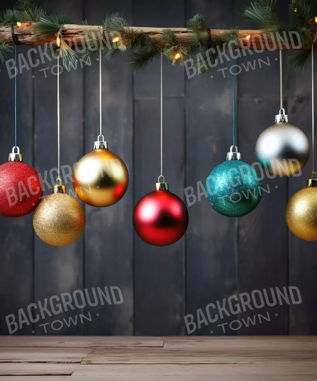 Red , Green , Gold , Brown Backdrop for Photography