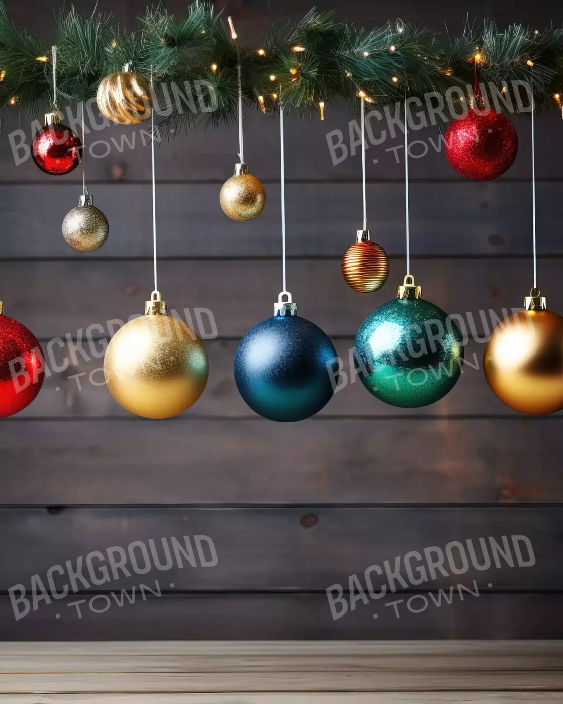 Colorful Ornaments I 8’X10’ Fleece (96 X 120 Inch) Backdrop