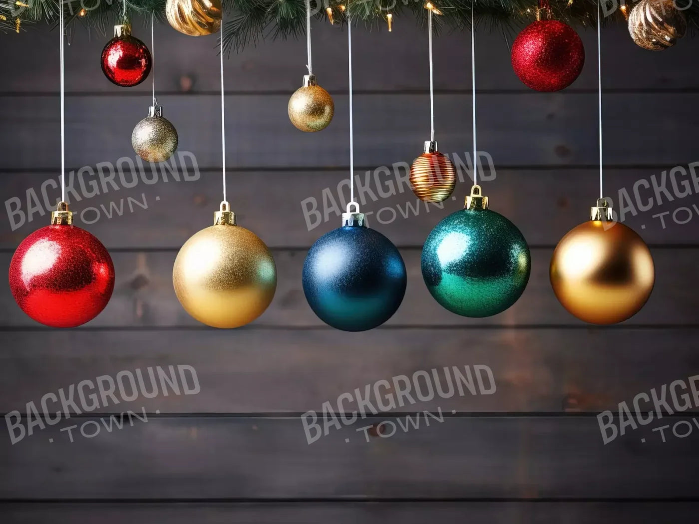 Colorful Ornaments I 8’X6’ Fleece (96 X 72 Inch) Backdrop