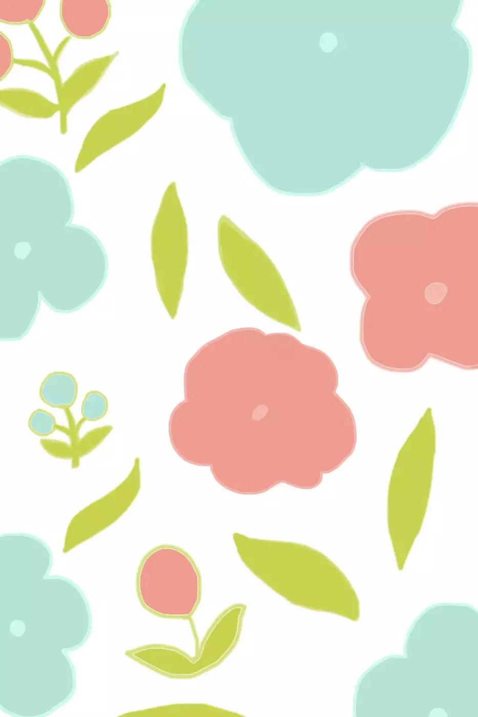 Coral Floral Backdrop