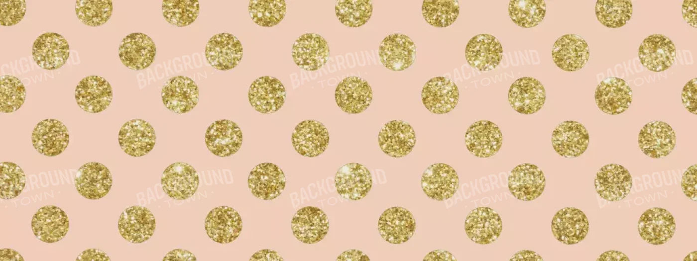 Coral Gold Polka 20’X8’ Ultracloth (240 X 96 Inch) Backdrop
