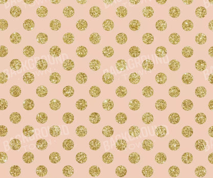 Coral Gold Polka 5’X4’2’ Fleece (60 X 50 Inch) Backdrop