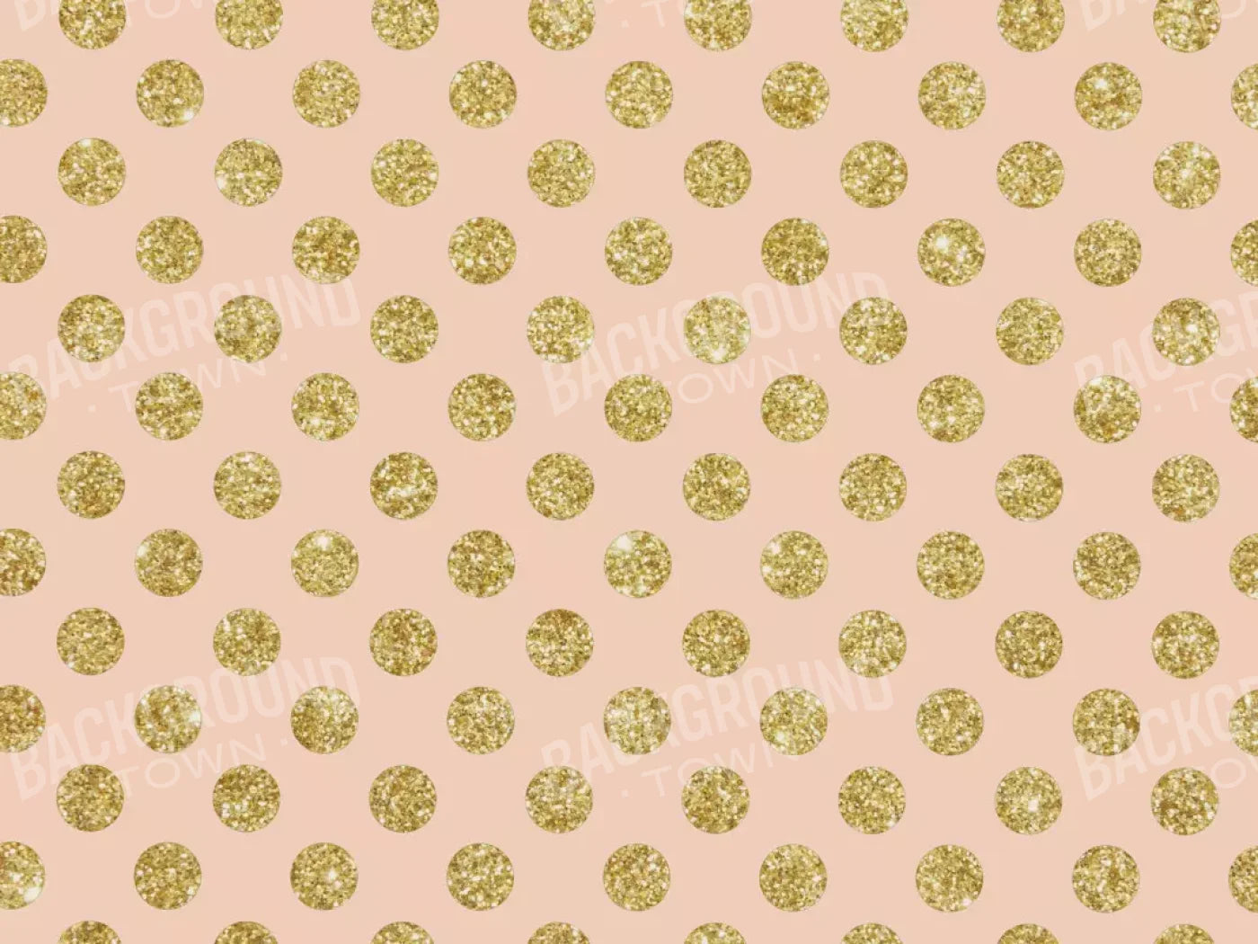 Coral Gold Polka 6’8’X5’ Fleece (80 X 60 Inch) Backdrop