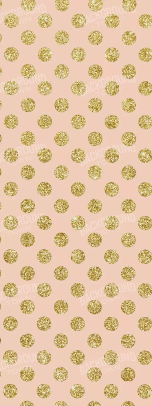 Coral Gold Polka 8’X20’ Ultracloth (96 X 240 Inch) Backdrop
