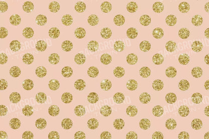 Coral Gold Polka 8’X5’ Ultracloth (96 X 60 Inch) Backdrop