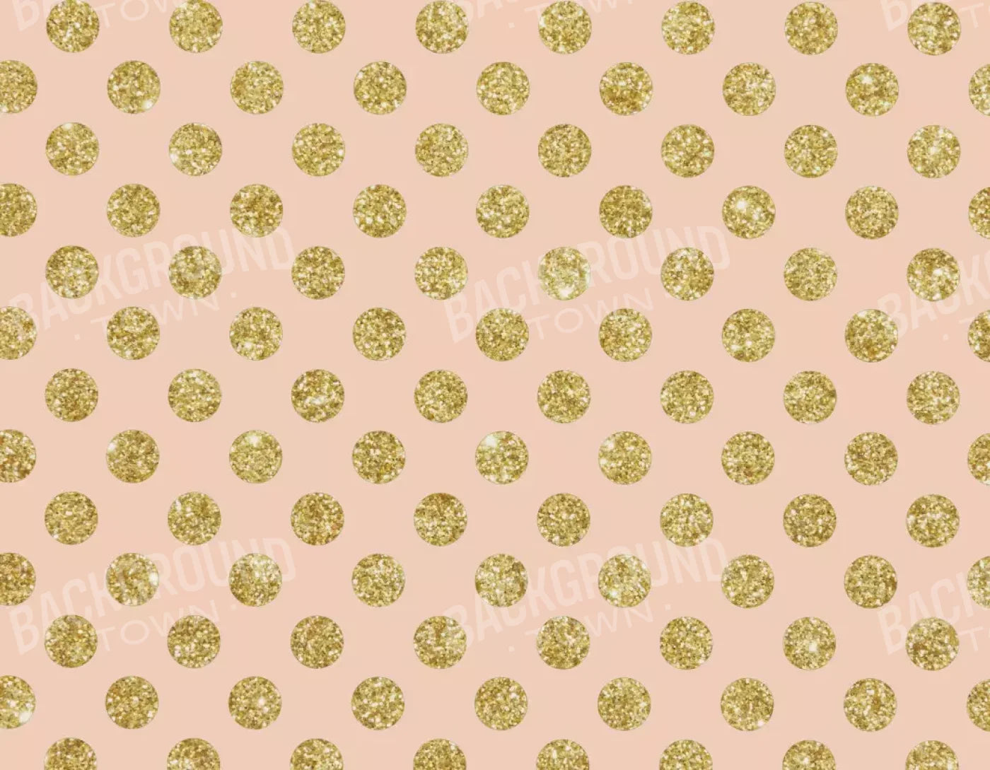 Coral Gold Polka 8’X6’ Fleece (96 X 72 Inch) Backdrop