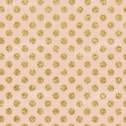 Coral Gold Polka 8’X8’ Fleece (96 X Inch) Backdrop