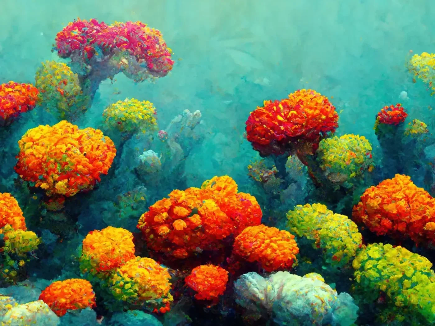Coral Reef 7’X5’ Ultracloth (84 X 60 Inch) Backdrop