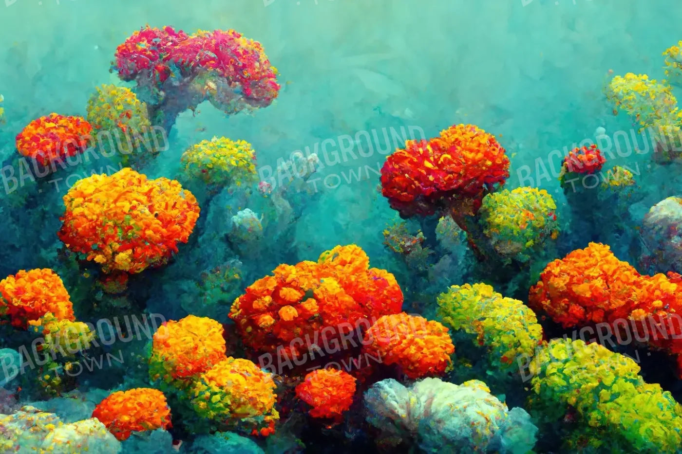 Coral Reef 8’X5’ Ultracloth (96 X 60 Inch) Backdrop