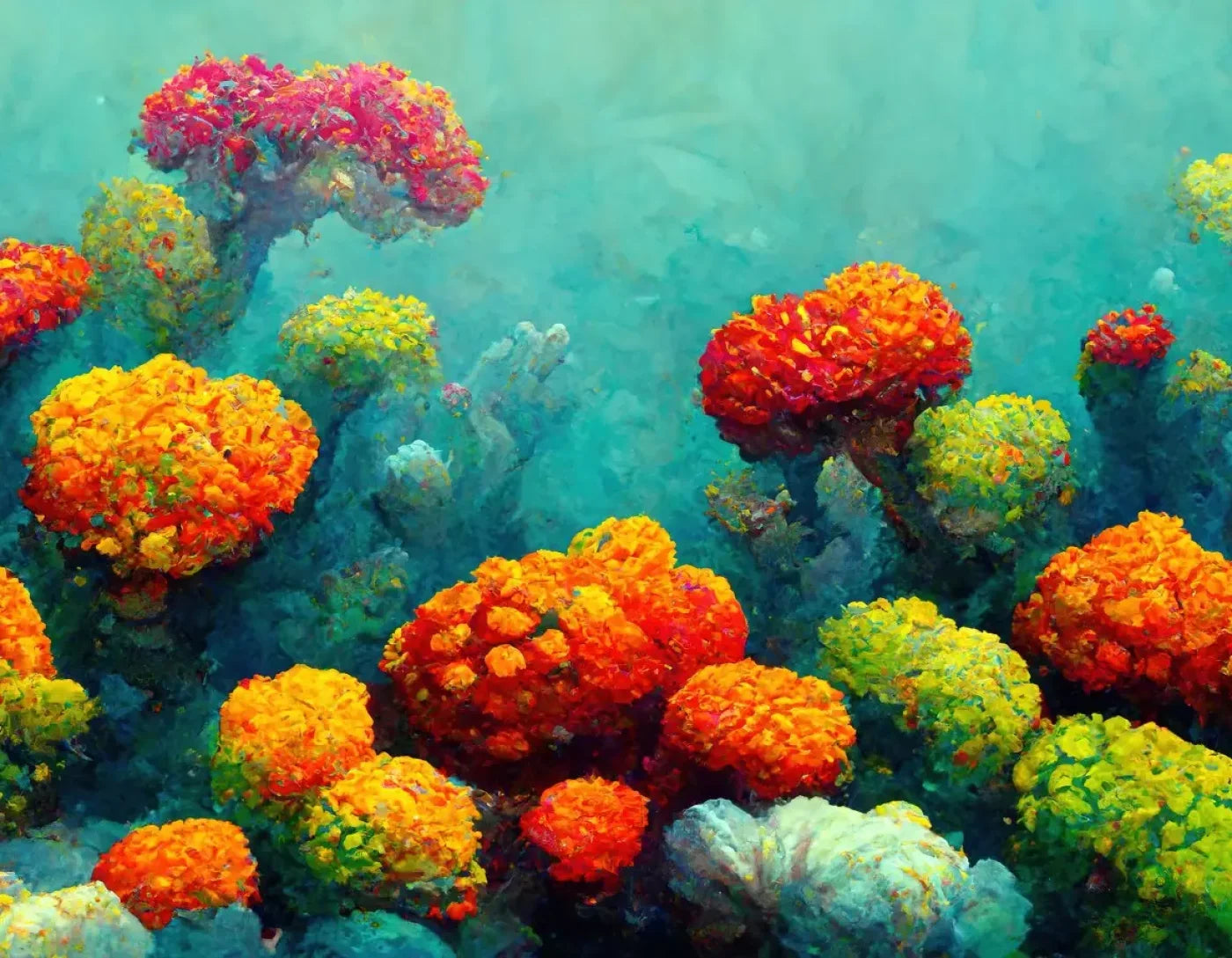 Coral Reef 8’X6’ Fleece (96 X 72 Inch) Backdrop