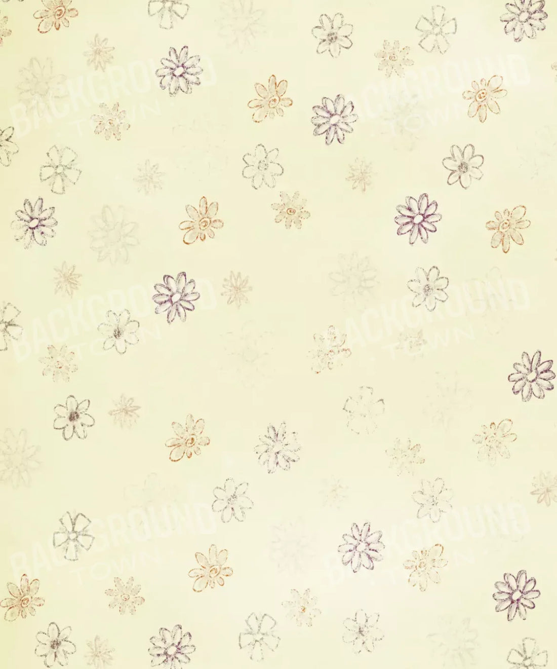 Beige Floral Backdrop for Photography