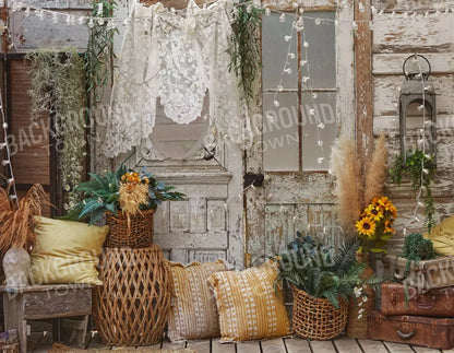 Cottage Boho 8X6 Fleece ( 96 X 72 Inch ) Backdrop