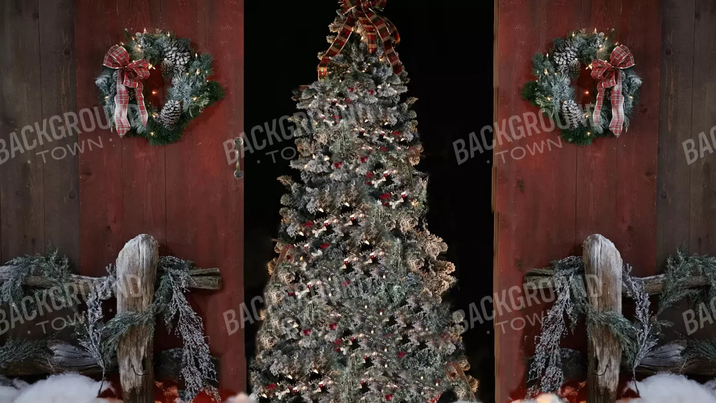 Country Christmas 14X8 Ultracloth ( 168 X 96 Inch ) Backdrop