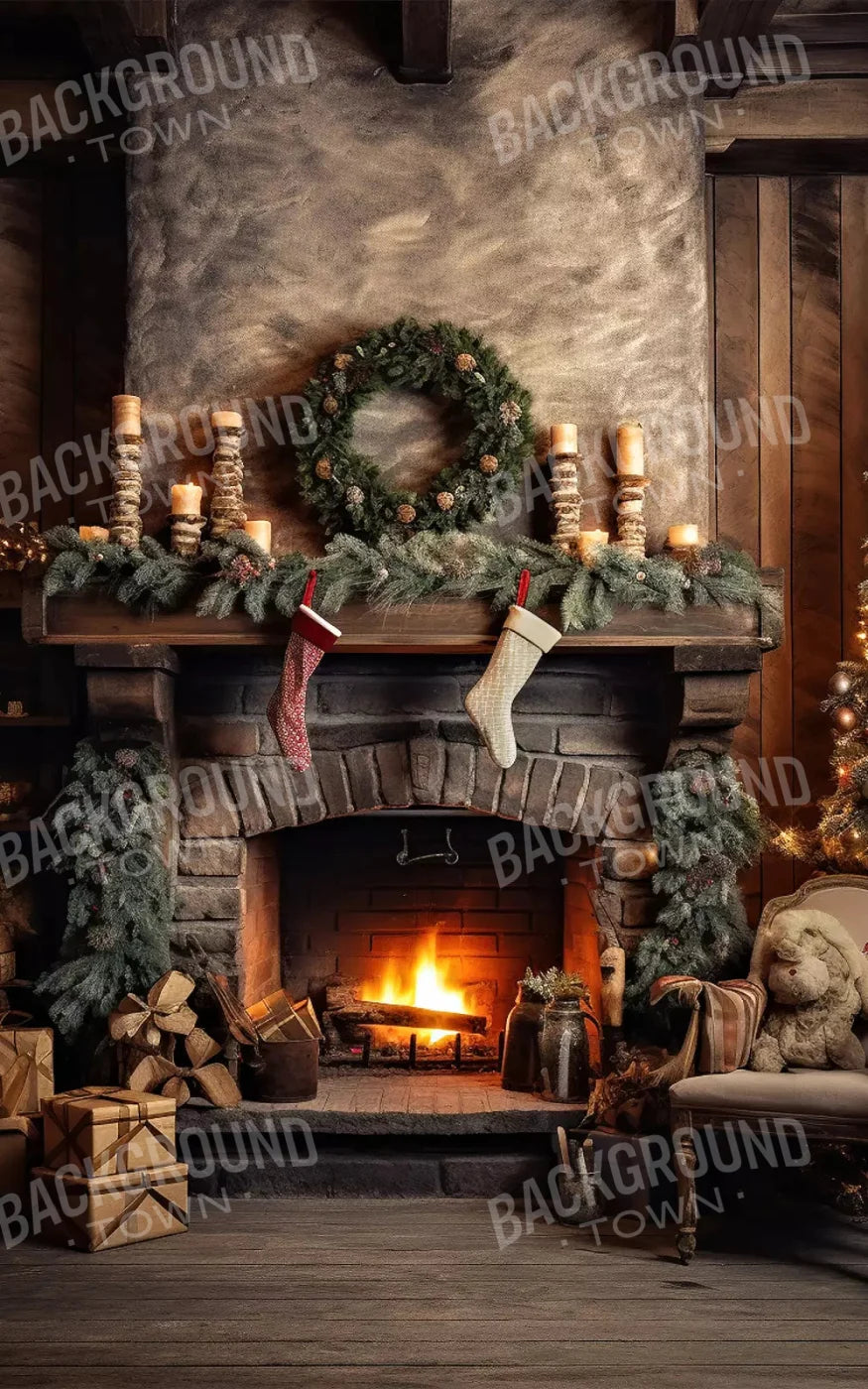 Country Christmas I 9X14 Ultracloth ( 108 X 168 Inch ) Backdrop
