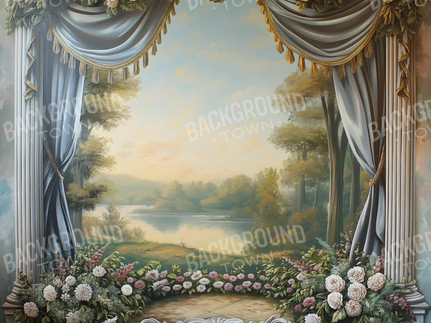 Country Garden Scenic 6’8X5’ Fleece (80 X 60 Inch) Backdrop