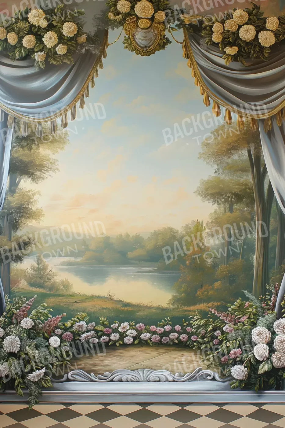 Country Garden Scenic 8’X12’ Ultracloth (96 X 144 Inch) Backdrop