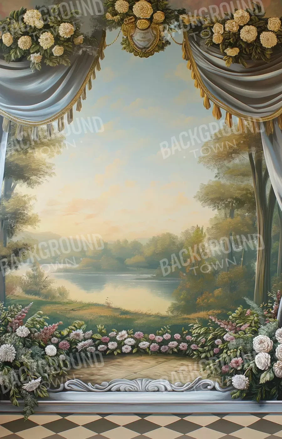 Country Garden Scenic 9’X14’ Ultracloth (108 X 168 Inch) Backdrop