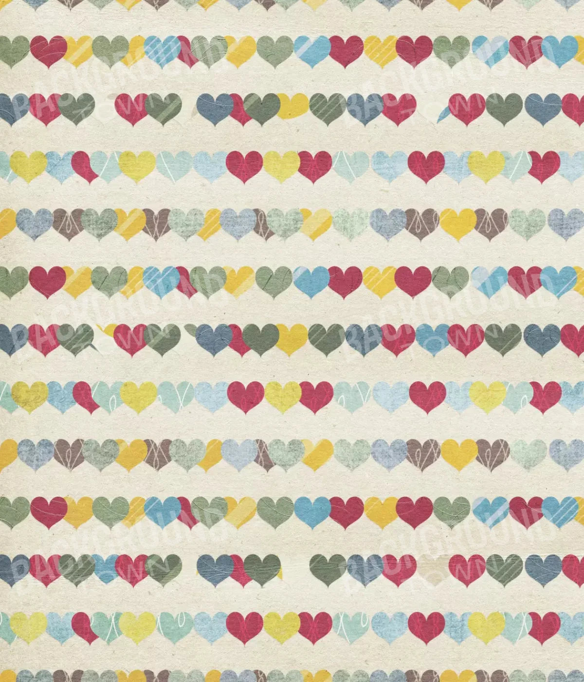 Country Hearts 10X12 Ultracloth ( 120 X 144 Inch ) Backdrop
