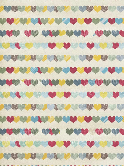 Country Hearts 8X10 Fleece ( 96 X 120 Inch ) Backdrop