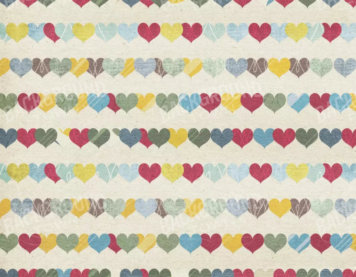 Country Hearts 8X6 Fleece ( 96 X 72 Inch ) Backdrop