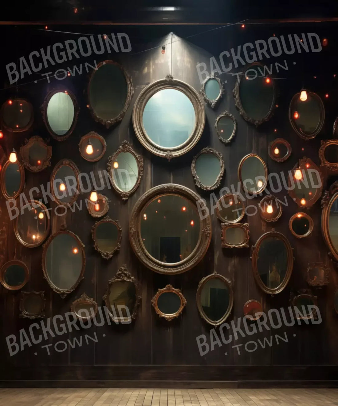Mirror, Brown Backdrop for Photography