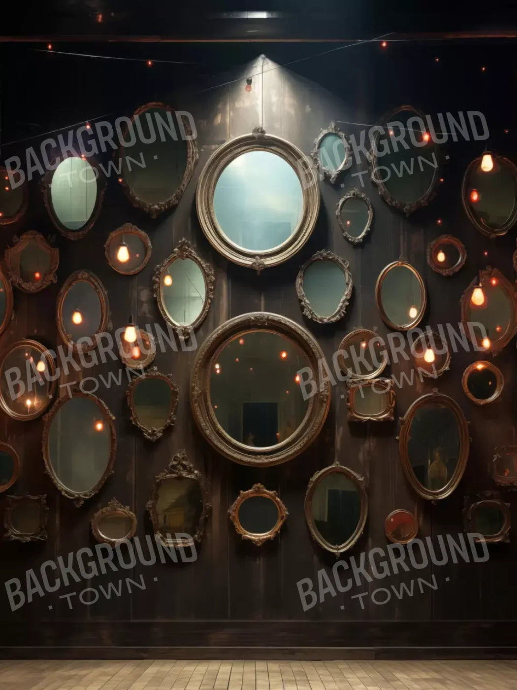 Country Mirror Stage 5’X6’8 Fleece (60 X 80 Inch) Backdrop