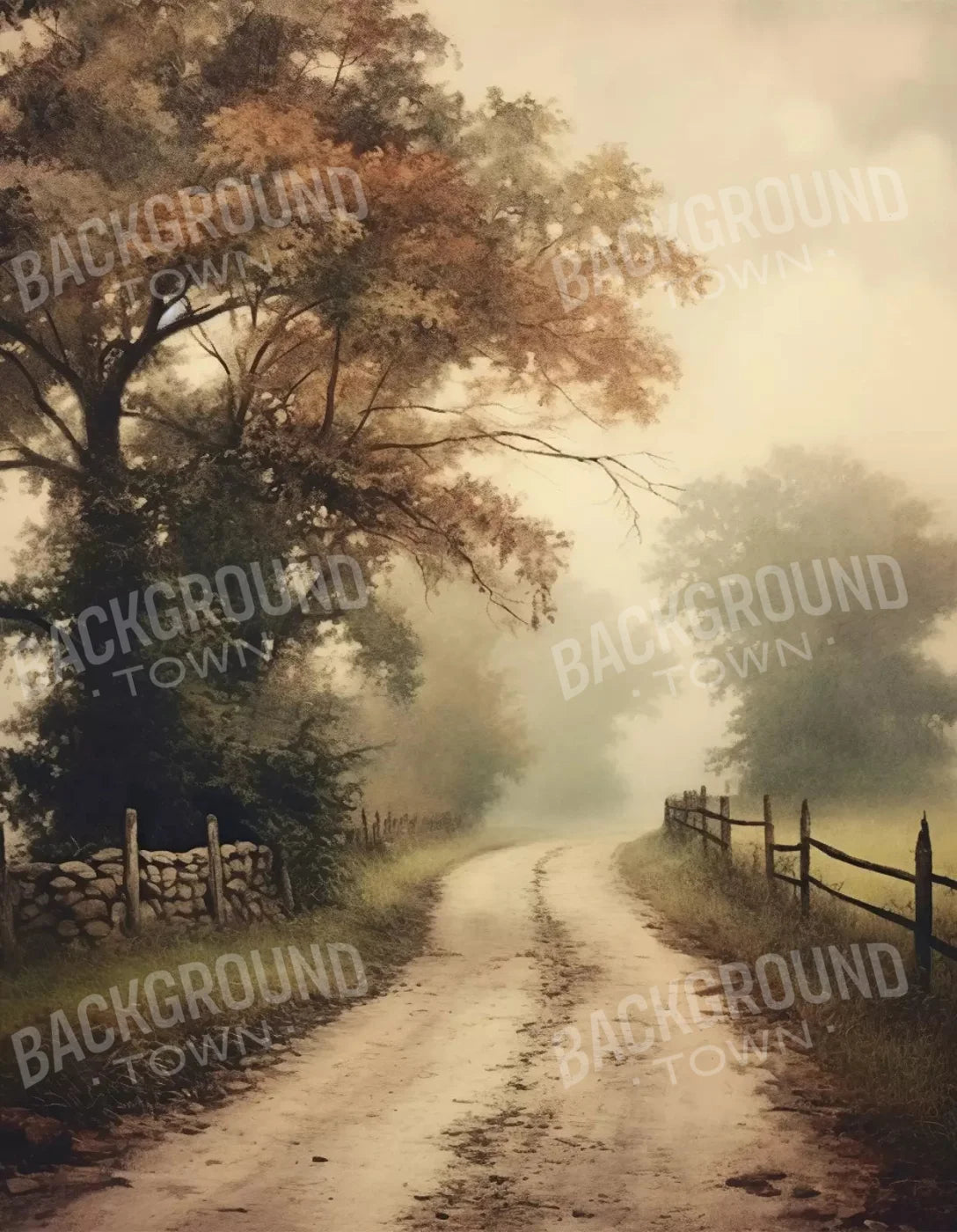 Country Road I 6X8 Fleece ( 72 X 96 Inch ) Backdrop