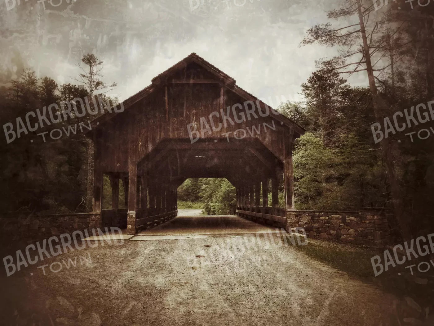 Covered Bridge 10X8 Fleece ( 120 X 96 Inch ) Backdrop