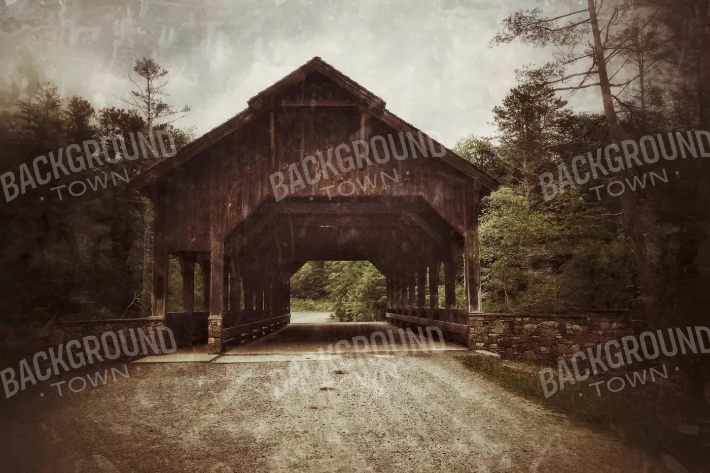 Covered Bridge 8X5 Ultracloth ( 96 X 60 Inch ) Backdrop