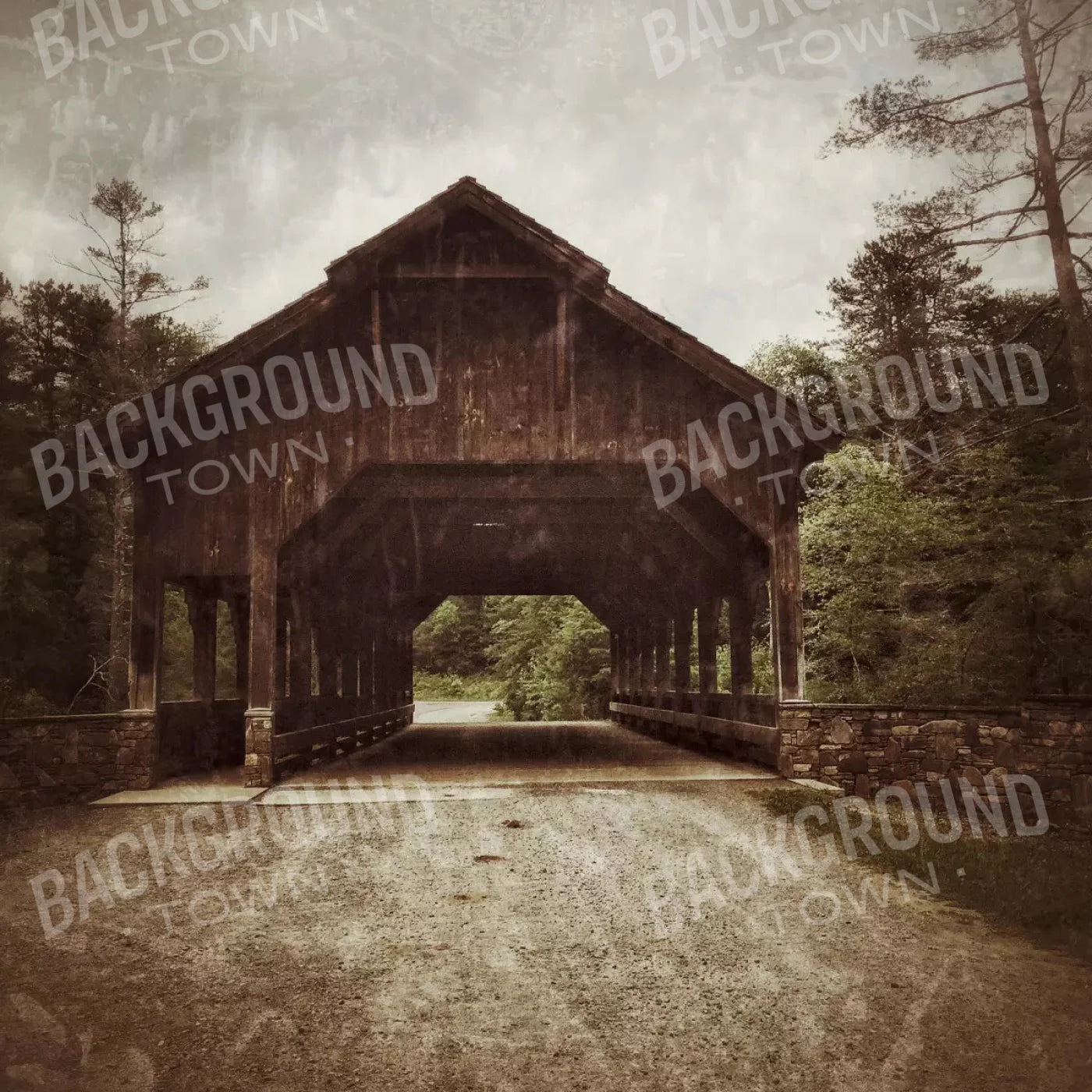 Covered Bridge 8X8 Fleece ( 96 X Inch ) Backdrop