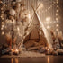 TeePee Boho Cozy Hideaway Backdrop for Photography
