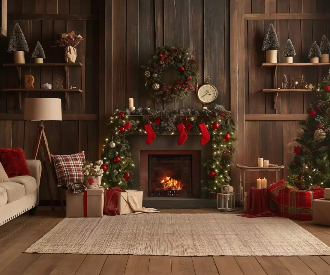 Cozy Cabin Christmas 5’X4’2 Fleece (60 X 50 Inch) Backdrop