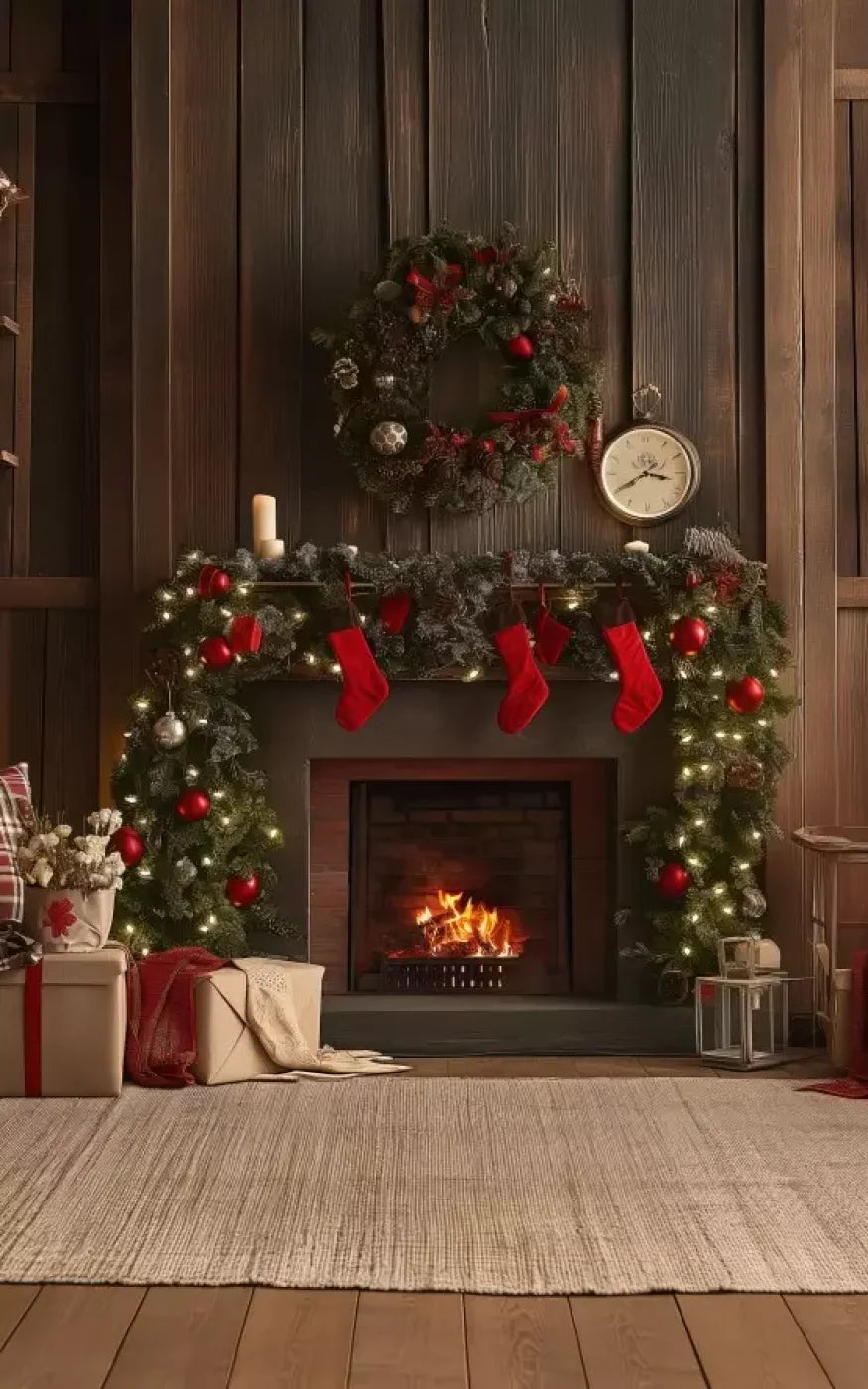 Cozy Cabin Christmas 5’X8’ Ultracloth (60 X 96 Inch) Backdrop