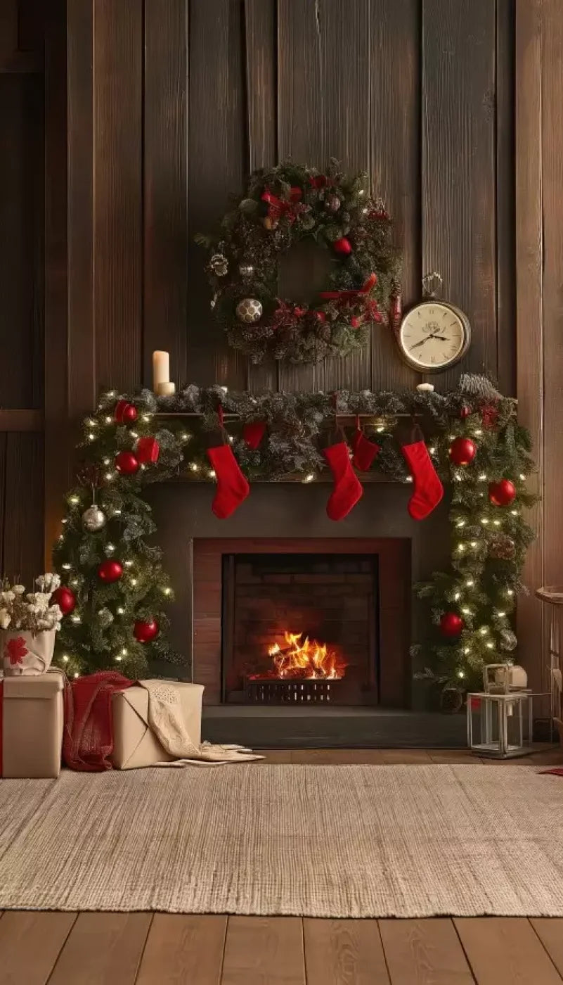 Cozy Cabin Christmas 8’X14’ Ultracloth (96 X 168 Inch) Backdrop