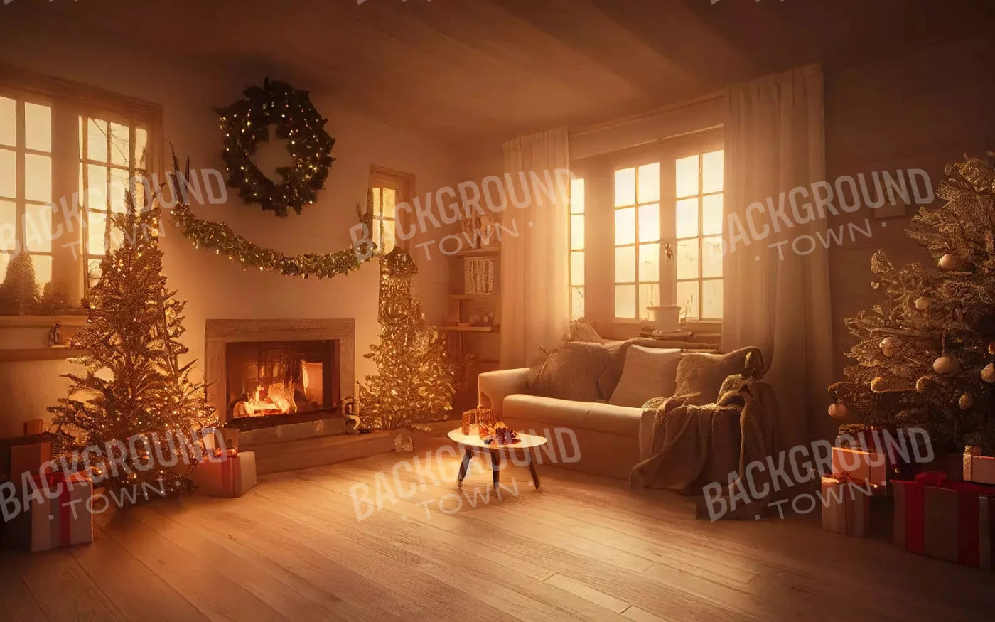 Cozy Christmas 14X9 Ultracloth ( 168 X 108 Inch ) Backdrop