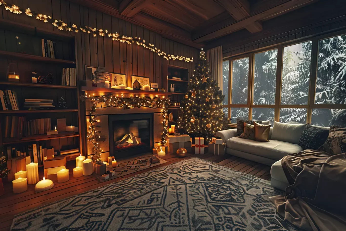 Cozy Christmas Morning Ii 12’X8’ Ultracloth (144 X 96 Inch) Backdrop