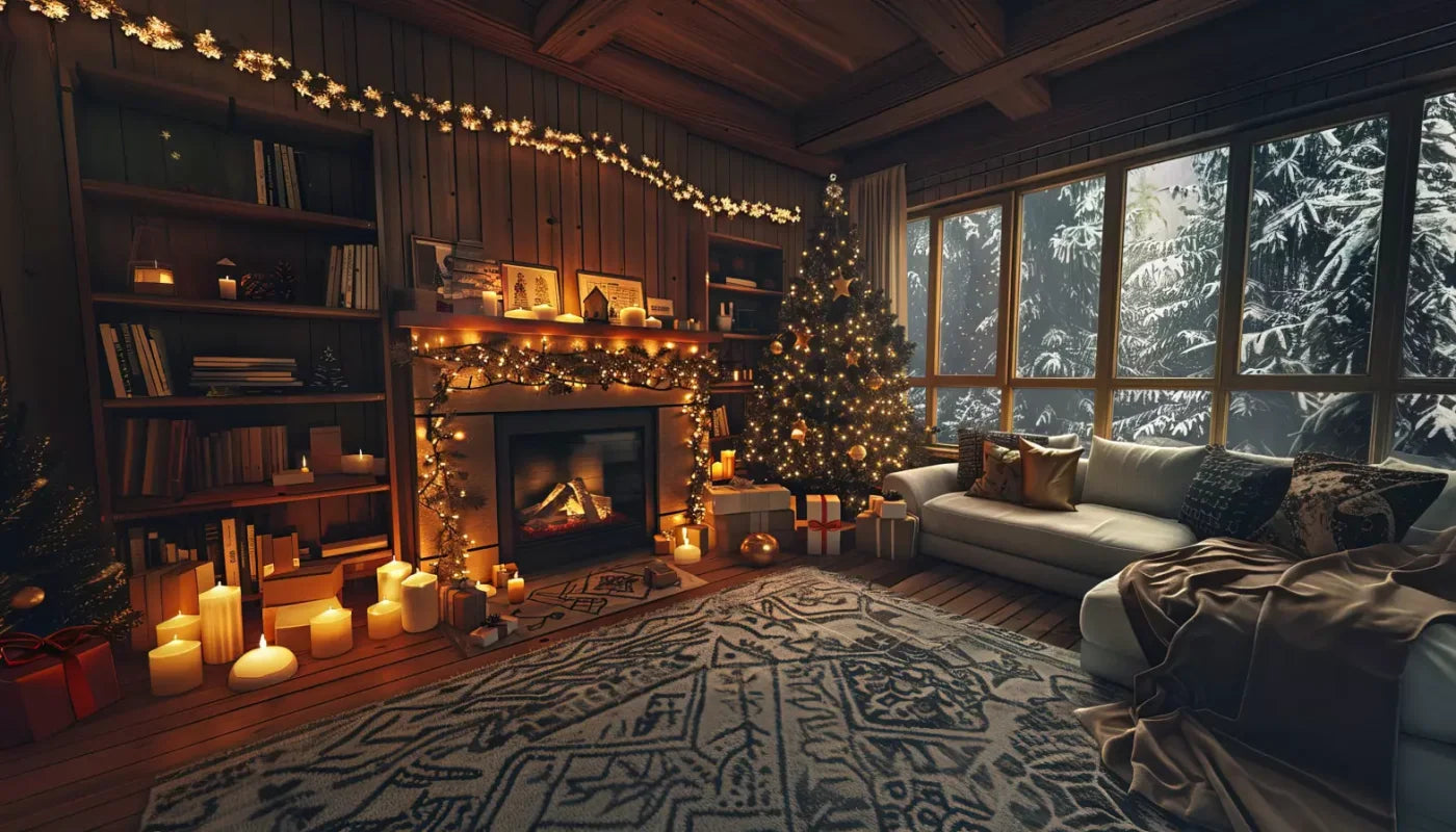 Cozy Christmas Morning Ii 14’X8’ Ultracloth (168 X 96 Inch) Backdrop