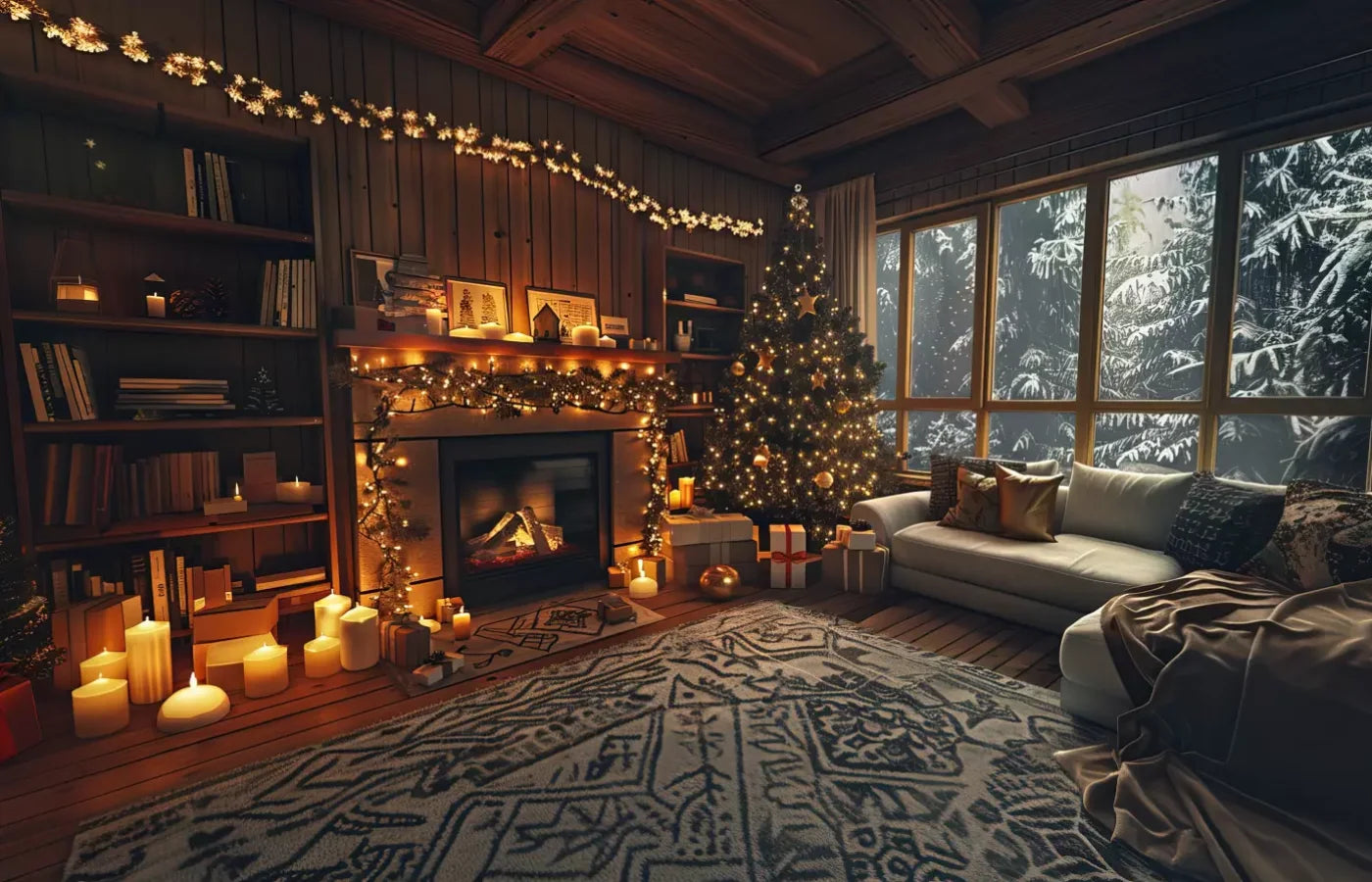 Cozy Christmas Morning Ii 14’X9’ Ultracloth (168 X 108 Inch) Backdrop