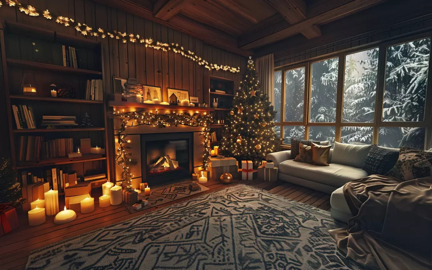 Cozy Christmas Morning Ii 16’X10’ Ultracloth (192 X 120 Inch) Backdrop