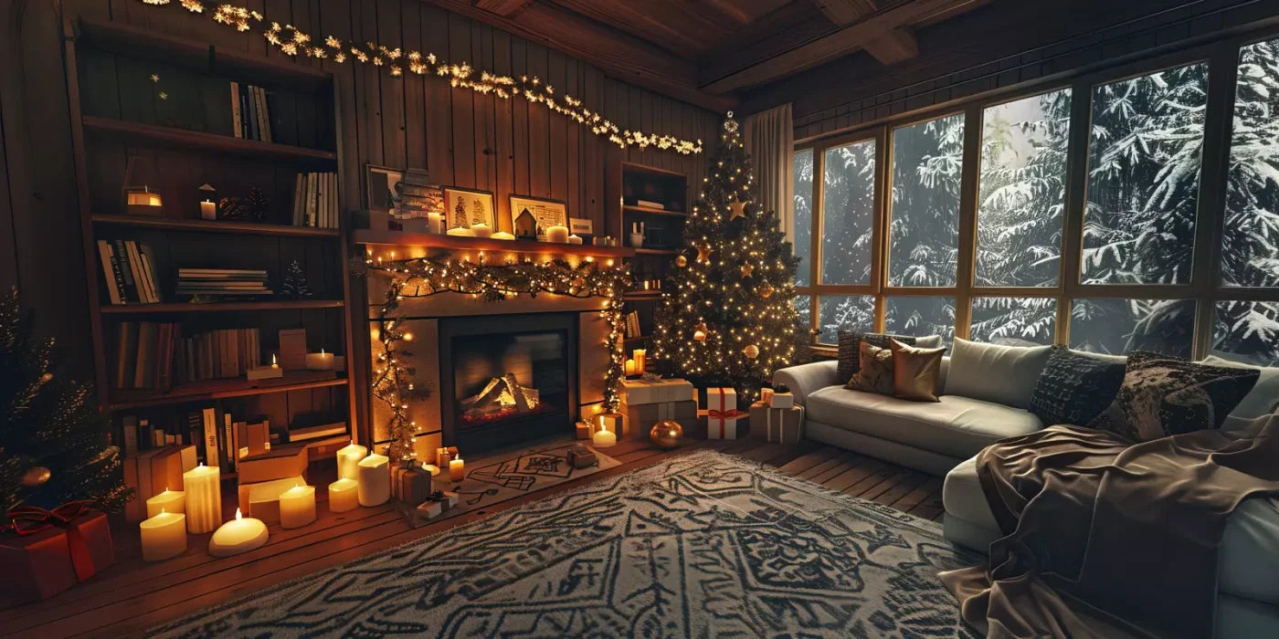 Cozy Christmas Morning Ii 20’X10’ Ultracloth (240 X 120 Inch) Backdrop