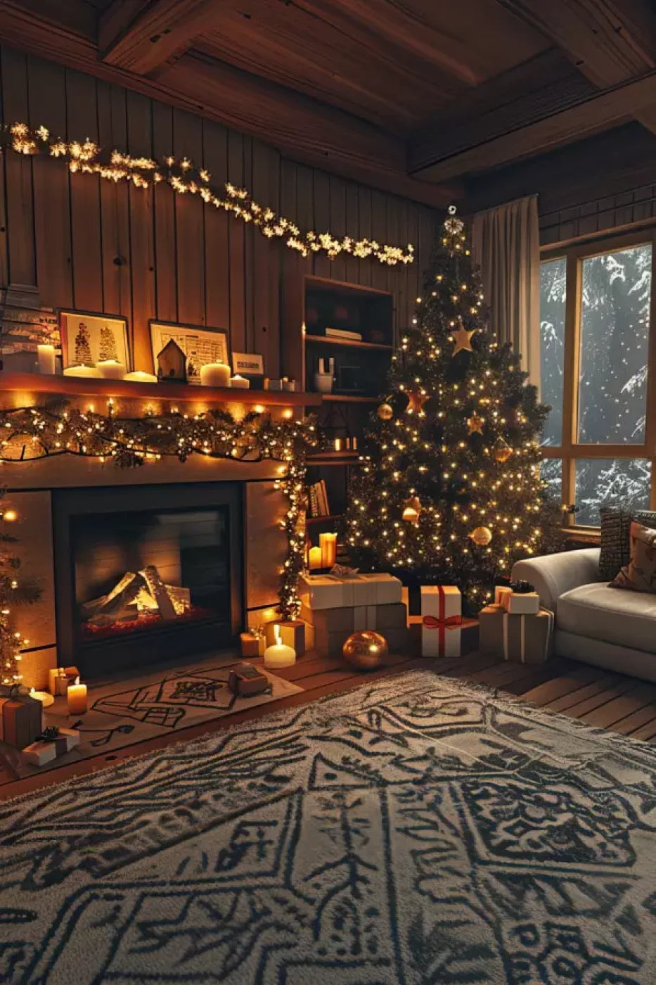 Cozy Christmas Morning Ii 8’X12’ Ultracloth (96 X 144 Inch) Backdrop