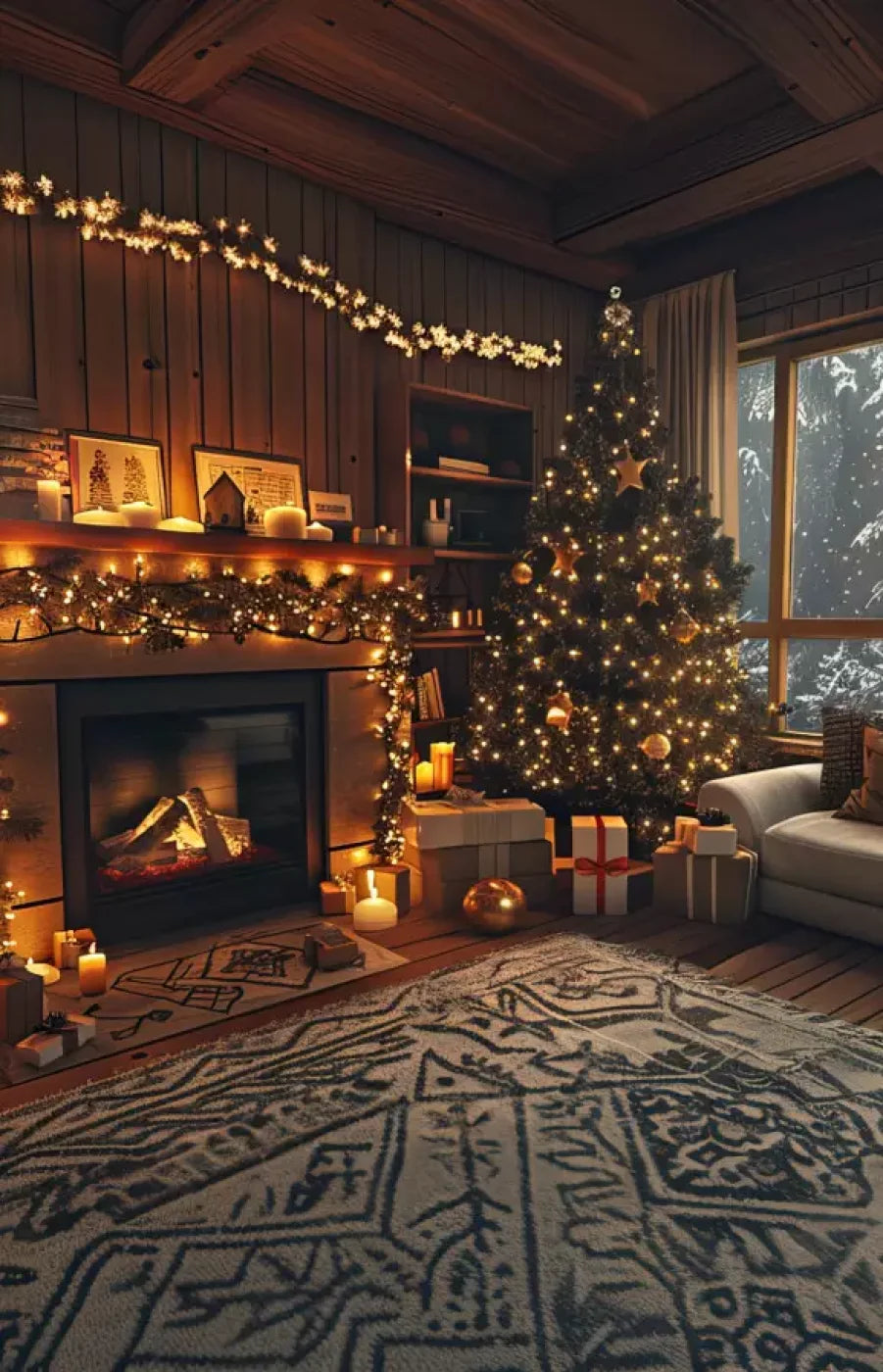 Cozy Christmas Morning Ii 9’X14’ Ultracloth (108 X 168 Inch) Backdrop