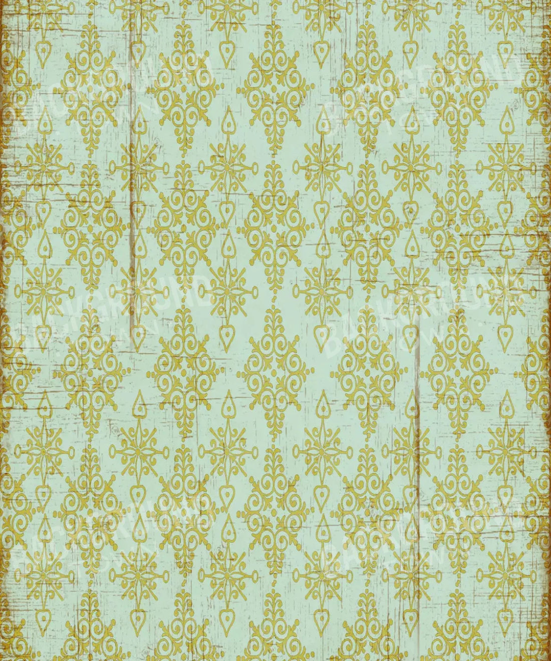 Green Damask Backdrop for Photography