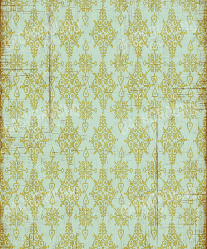 Green Damask Backdrop for Photography